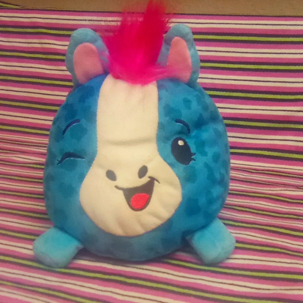 Rare Pikmi Pops 10" Plush Pony Horse Pink Blue Moose Squishable Stuffed Animal.